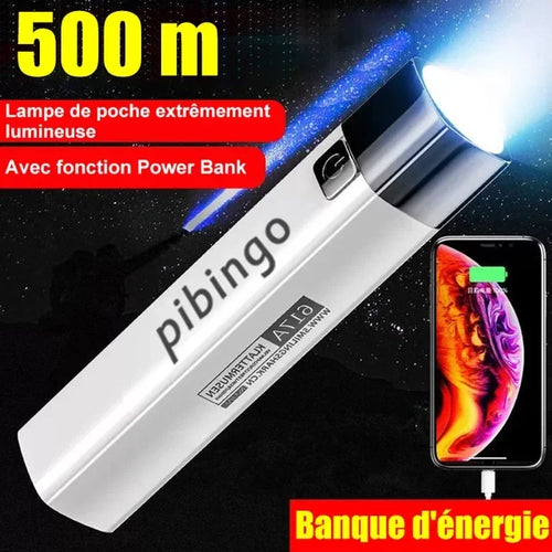 2-in-1 Ultra Bright Flashlight Power Bank