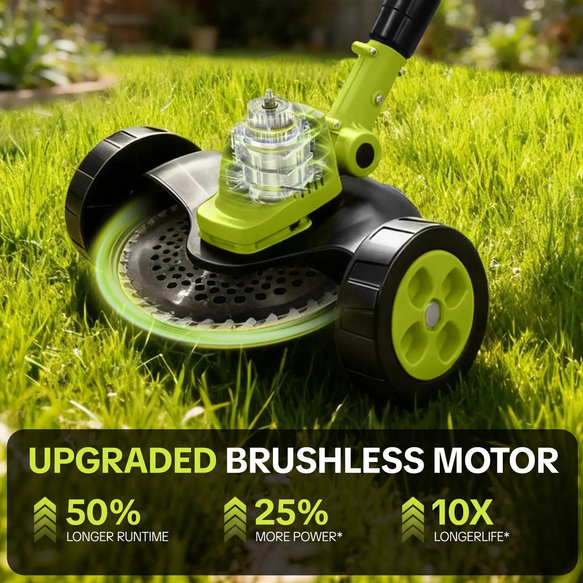 🔥50% OFF🔥Cordless Electric Weed Wacker, 3 Different Cutting & 2 Batteries,